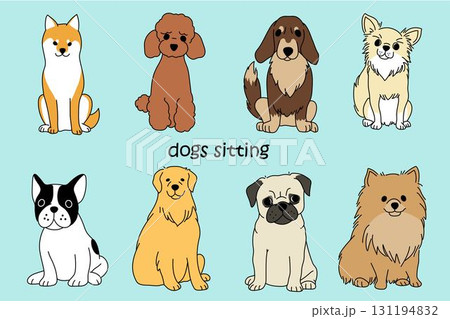 犬のイラストのセット 131194832