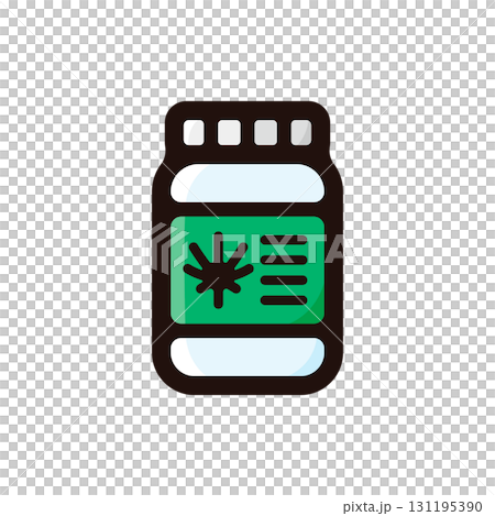 マリファナのイラストアイコン（ドラッグ・カンナビス・マリファナ素材） 131195390