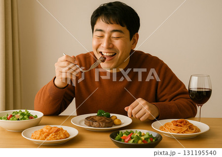 食欲の秋を満喫する人 131195540