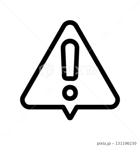 Simple black vector icon with a theme warning, danger 131196230