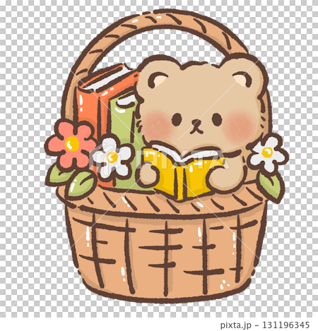 Cute Bear inside a fall flower basket Cozy Kawaii Illustration for Children Story time Autumn Dessert Design Kids Books Educational Materials Greeting Cards Sticker Cute Bear inside a fall flower basket Cozy Kawaii Illustration for Children Story time Autumn Dessert Design Kids Books Educational Materials Greeting Cards Sticker 131196345