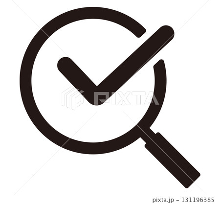 チェックマーク 虫眼鏡 アイコン イラスト チェックマーク 虫眼鏡 アイコン イラスト 131196385