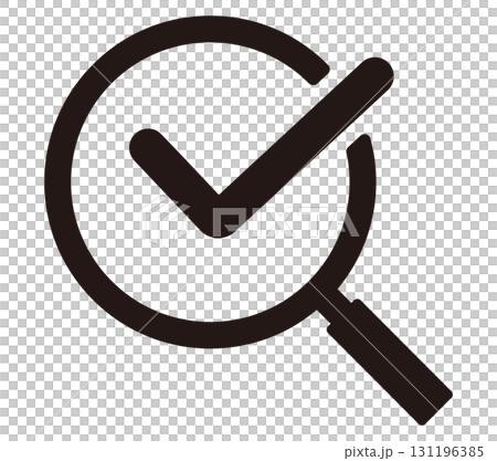 チェックマーク 虫眼鏡 アイコン イラスト チェックマーク 虫眼鏡 アイコン イラスト 131196385