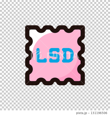 LSDのイラストアイコン(社会問題・薬物・ドラッグ素材) LSDのイラストアイコン(社会問題・薬物・ドラッグ素材) 131196506