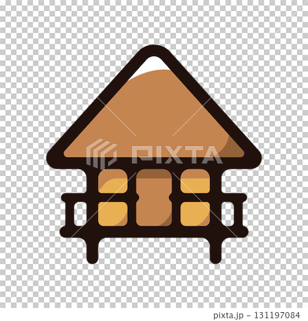 水上小屋、別墅插圖圖示（飯店、度假、度假村素材） 131197084