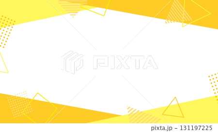 カラフルでポップな幾何学フレーム背景 131197225