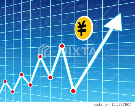 矢印と株式市場 131197604