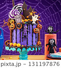 ハロウィンケーキとキャンドル 131197876
