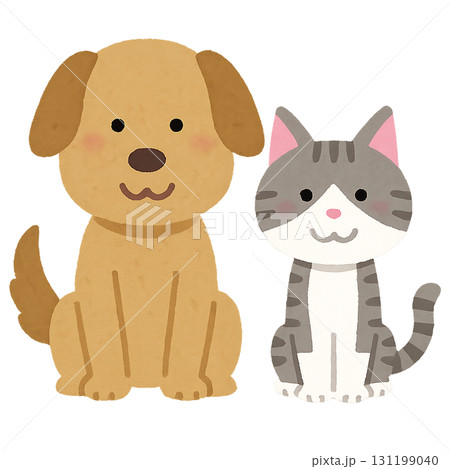 犬と猫のイラストセット 131199040