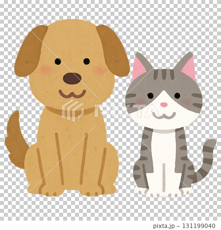 犬と猫のイラストセット 131199040