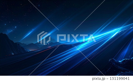 抽象的な青い光線 抽象的な青い光線 131199041