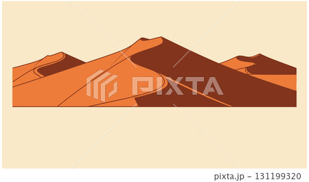 Majestic Desert Dunes at Sunset Landscape 131199320