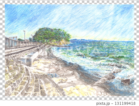 大海、沙灘與樓梯(神奈川縣稻村崎市) 大海、沙灘與樓梯(神奈川縣稻村崎市) 131199418