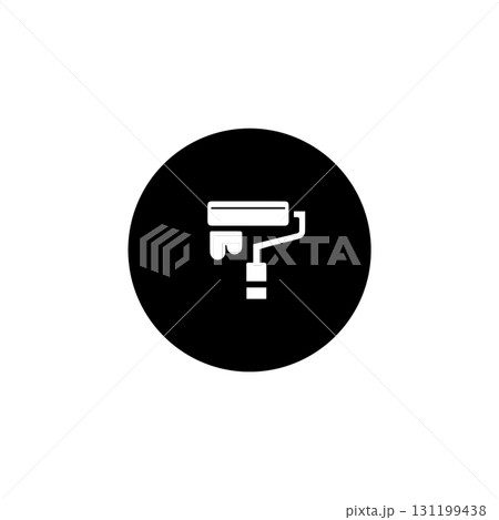 brush icon for paint color on the wall 131199438