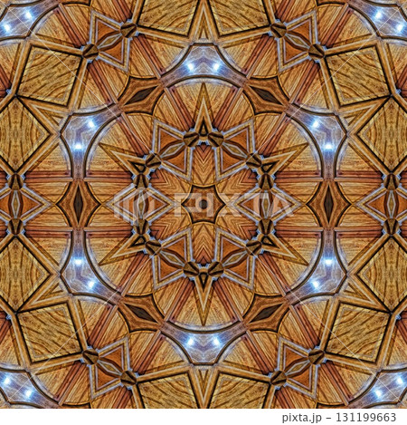 Antique art carved on expensive wooden board. Engraved craft design for border, frame, flooring, wallcovering, furniture decoration, tiles, wrapping paper printing 131199663