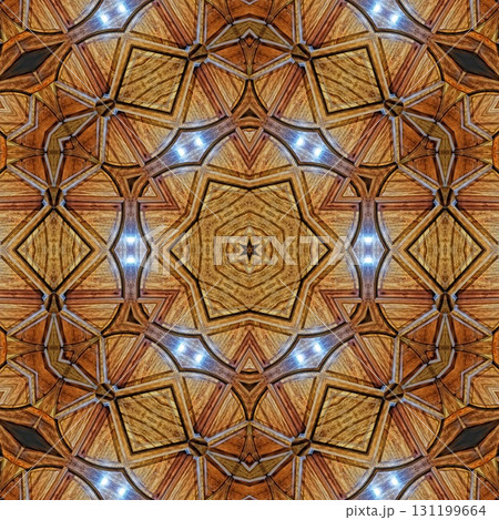 Antique art carved on expensive wooden board. Engraved craft design for border, frame, flooring, wallcovering, furniture decoration, tiles, wrapping paper printing 131199664