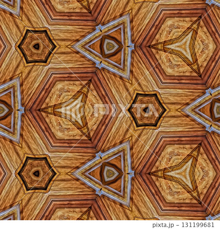 Antique art carved on expensive wooden board. Engraved craft design for border, frame, flooring, wallcovering, furniture decoration, tiles, wrapping paper printing 131199681