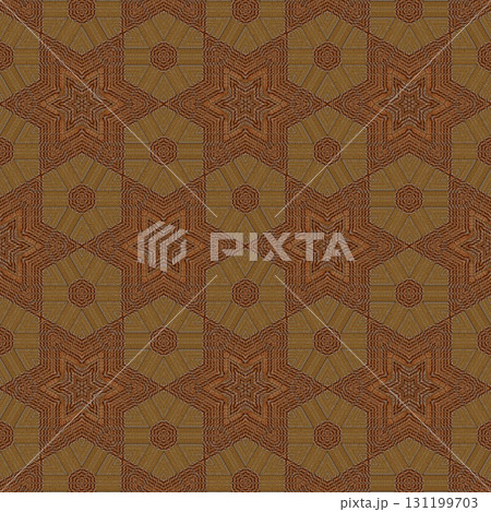 Antique art carved on expensive wooden board. Engraved craft design for border, frame, flooring, wallcovering, furniture decoration, tiles, wrapping paper printing 131199703