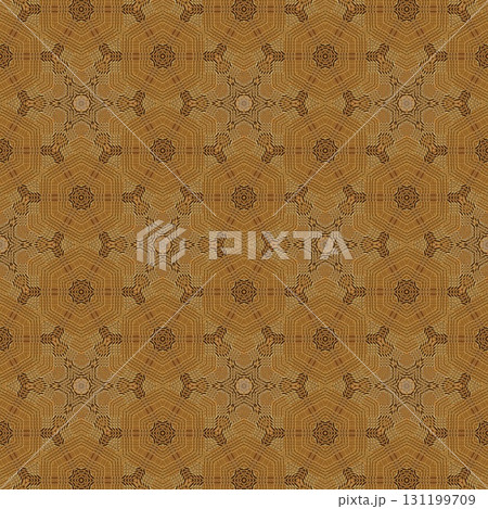 Antique art carved on expensive wooden board. Engraved craft design for border, frame, flooring, wallcovering, furniture decoration, tiles, wrapping paper printing 131199709