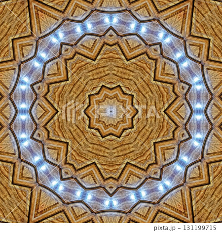 Antique art carved on expensive wooden board. Engraved craft design for border, frame, flooring, wallcovering, furniture decoration, tiles, wrapping paper printing 131199715