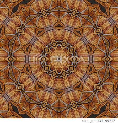 Antique art carved on expensive wooden board. Engraved craft design for border, frame, flooring, wallcovering, furniture decoration, tiles, wrapping paper printing 131199717