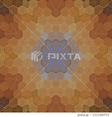 Antique art carved on expensive wooden board. Engraved craft design for border, frame, flooring, wallcovering, furniture decoration, tiles, wrapping paper printing 131199755