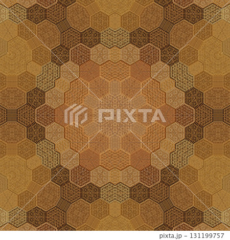 Antique art carved on expensive wooden board. Engraved craft design for border, frame, flooring, wallcovering, furniture decoration, tiles, wrapping paper printing 131199757