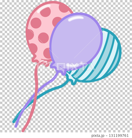 Hand drawn flat Party collection set. Cute pastel colors. Can be used for card, invitation, border. Isolated illustration. Hand drawn flat Party collection set. Cute pastel colors. Can be used for card, invitation, border. Isolated illustration. 131199761