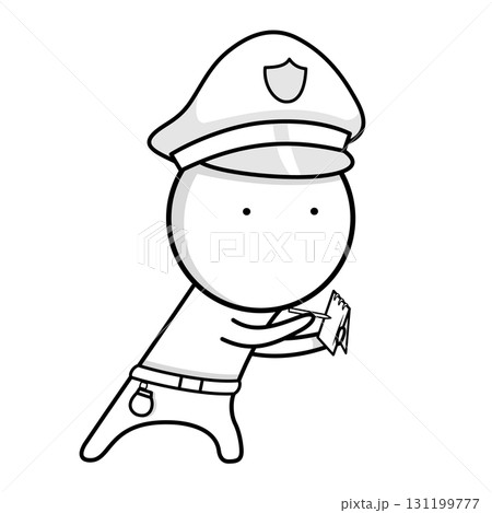 A police officer with a notepad A police officer with a notepad 131199777