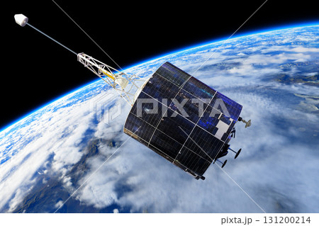 Military space navigation-communications satellite 131200214