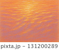 オレンジと紫の抽象的なテクスチャ　夕焼け色の水面背景 131200289