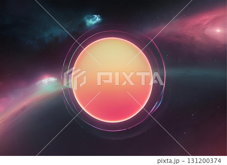 Viewing stars forming a vibrant, colorful circular ring.AI Generated 131200374