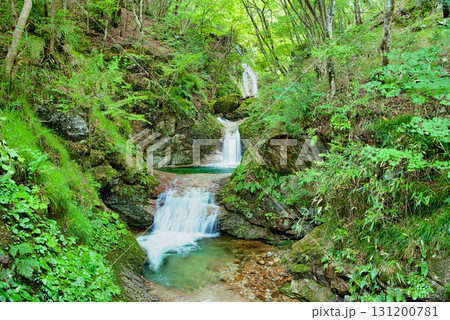 栃木県日光市　鬼怒川温泉に流れる古釜の滝 131200781