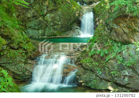 栃木県日光市　鬼怒川温泉に流れる古釜の滝 131200782