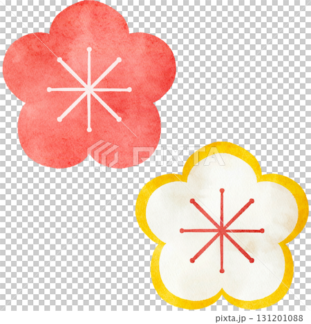 Illustration of plum blossom in watercolor style 131201088