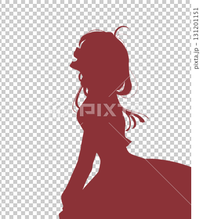 Smiling woman in a dress - Shadow art Smiling woman in a dress - Shadow art 131201151