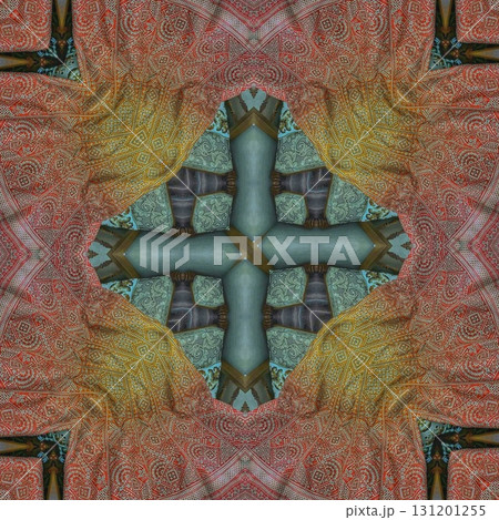 Grungy pattern design for textile printing. Ornamental design as background for flyer, brochure, calendar, invitation card 131201255