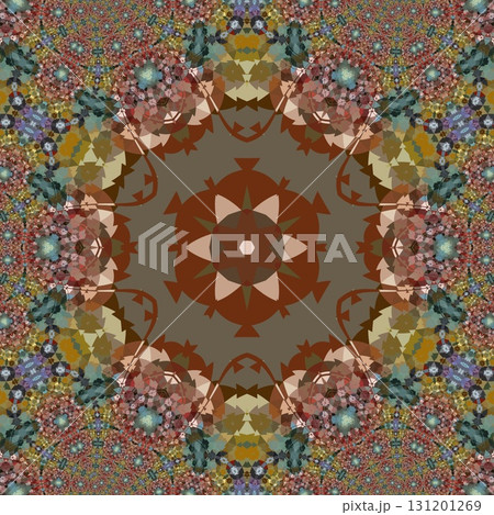 Grungy pattern design for textile printing. Ornamental design as background for flyer, brochure, calendar, invitation card 131201269