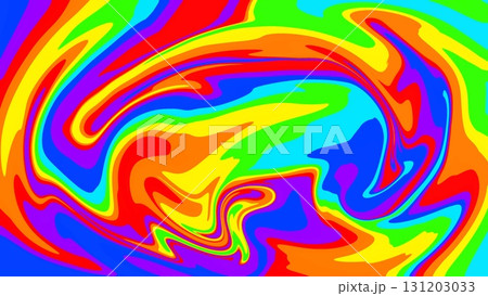 鮮やかな虹色マーブル模様の4K背景イラスト2 鮮やかな虹色マーブル模様の4K背景イラスト2 131203033