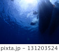 石垣島の海底から船底を見上げる 131203524