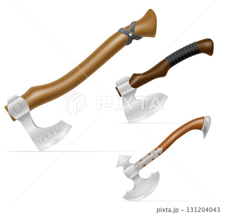 ancient obsolete warrior battle ax cartoon stock vector illustration 131204043