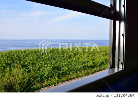 JR北海道釧網本線清里町駅、止別駅間の風景(2023年夏) 131204264