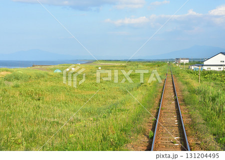 JR北海道釧網本線止別駅、藻琴駅間の風景(2023年夏) JR北海道釧網本線止別駅、藻琴駅間の風景(2023年夏) 131204495