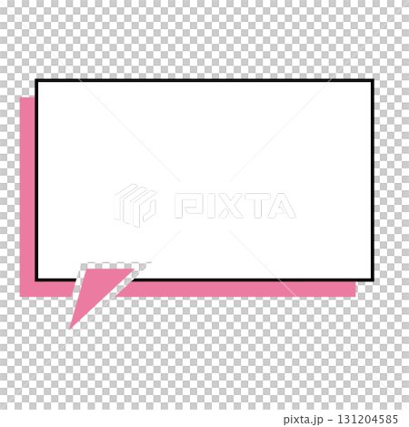 簡單的語音氣泡圖，水平，正方形 131204585