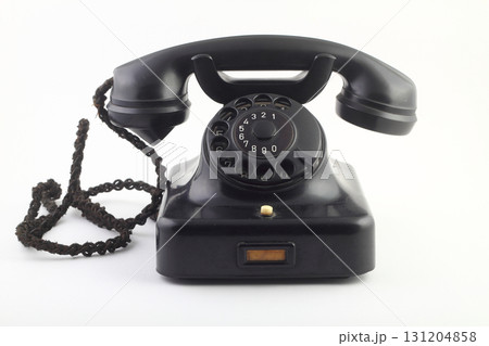old vintage phone isolated on white background old vintage phone isolated on white background 131204858