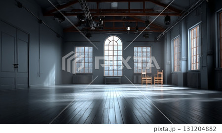 Spacious studio backdrop with natural light and adjustable lighting options Spacious studio backdrop with natural light and adjustable lighting options 131204882