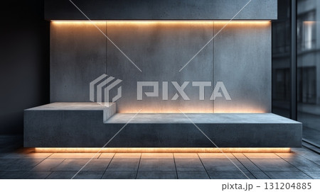 Modern Concrete Studio Backdrop with Soft Edging and Lighting Modern Concrete Studio Backdrop with Soft Edging and Lighting 131204885