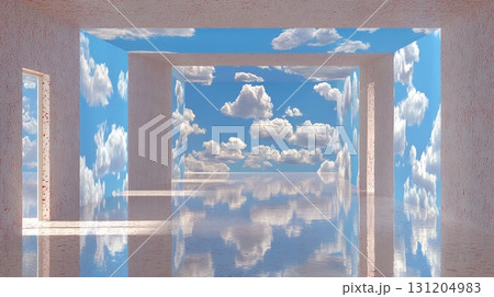 Dreamy Sky Room with Reflective Floor and Expansive Backdrop Dreamy Sky Room with Reflective Floor and Expansive Backdrop 131204983