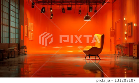 Coral Studio Backdrop with Graphic Decor for Creative Photography 131205107