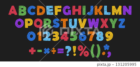 Crayon kids font. Hand drawn scribble funny playful alphabet. Crayon kids font. Hand drawn scribble funny playful alphabet. 131205995